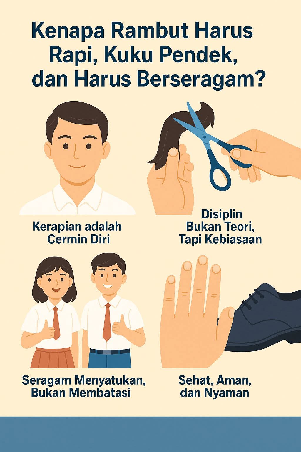 Kenapa Rambut Harus Rapi, Kuku Pendek, dan Harus Berseragam?